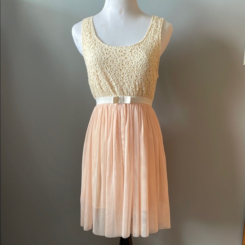 Lovely Girl Soft Pink Sleeveless Scoop Neck Mini Sundress